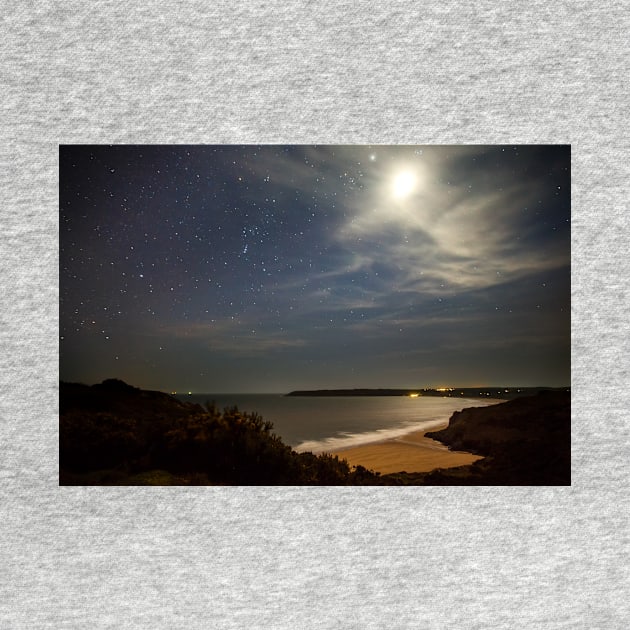 Tor Bay and Oxwich Bay from Penmaen Burrows, Gower by dasantillo